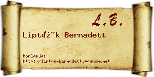 Lipták Bernadett névjegykártya