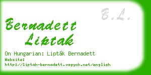 bernadett liptak business card