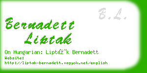 bernadett liptak business card